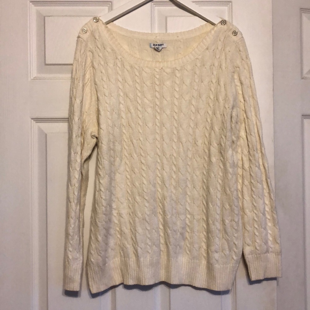 Cream cable knit sweater